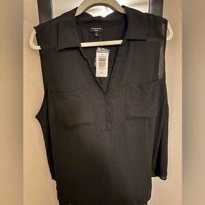 NWT black Torrid sleeveless blouse size 2